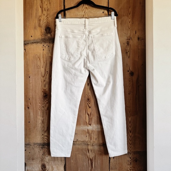 Sz 31 J. Crew White Denim 10” High-Rise Cotton Skinny Jeans EUC - Picture 2 of 4